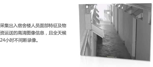 建筑工地宿舍樓通道高清視頻監控