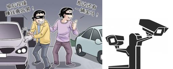 高清監控系統抓拍校園停車場偷盜過程