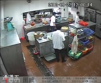 D1效果-廚房白天/晚上紅外模擬監控效果錄像演示